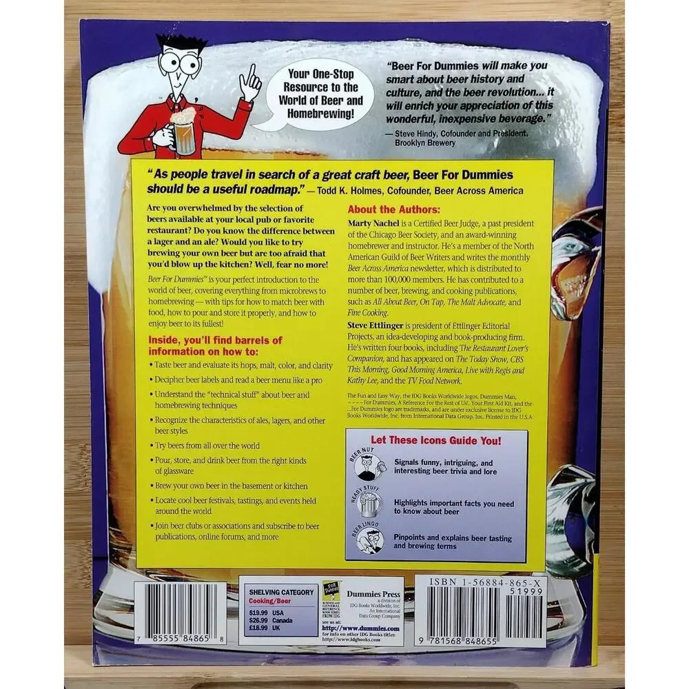 Beer For Dummies by Marty Nachel and Steve Ettlinger - Paperback Book‎